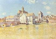 Alfred Sisley Brucke von Moret in der Morgensonne oil painting